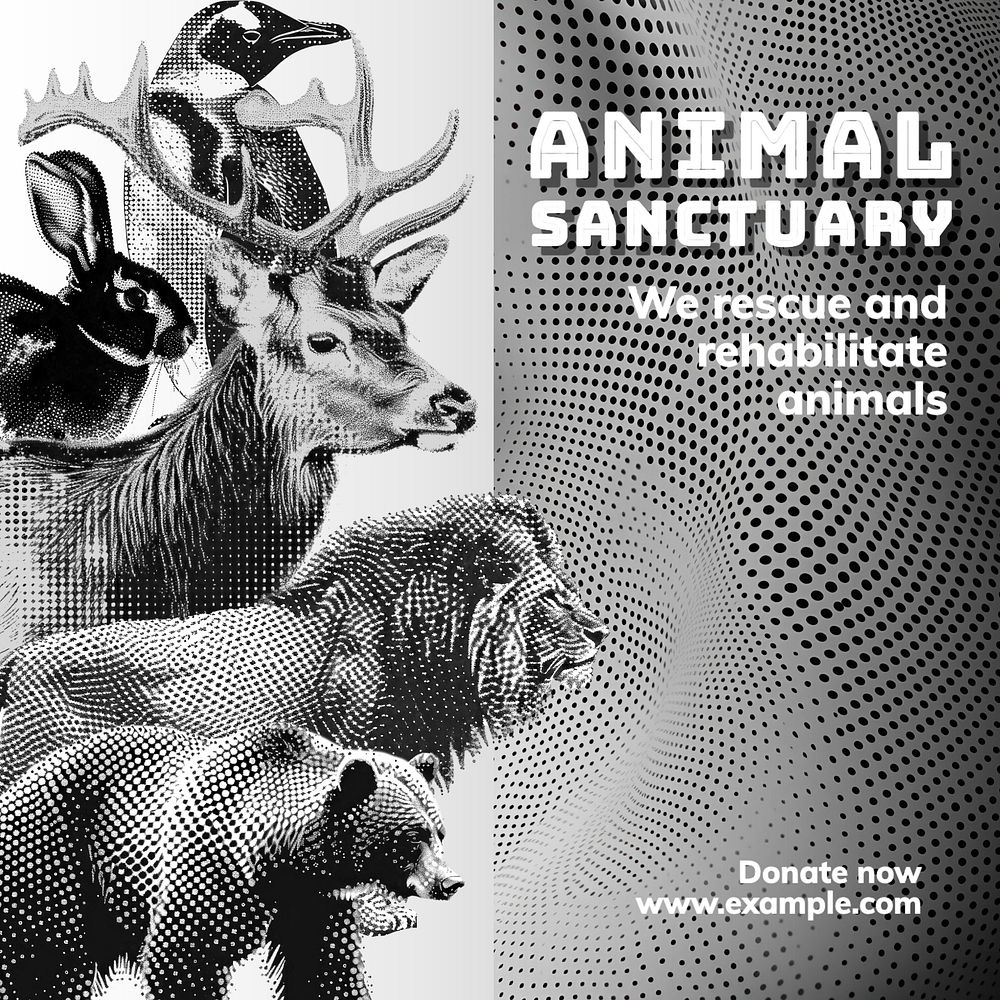 Animal sanctuary charity template | Free Editable Template - rawpixel