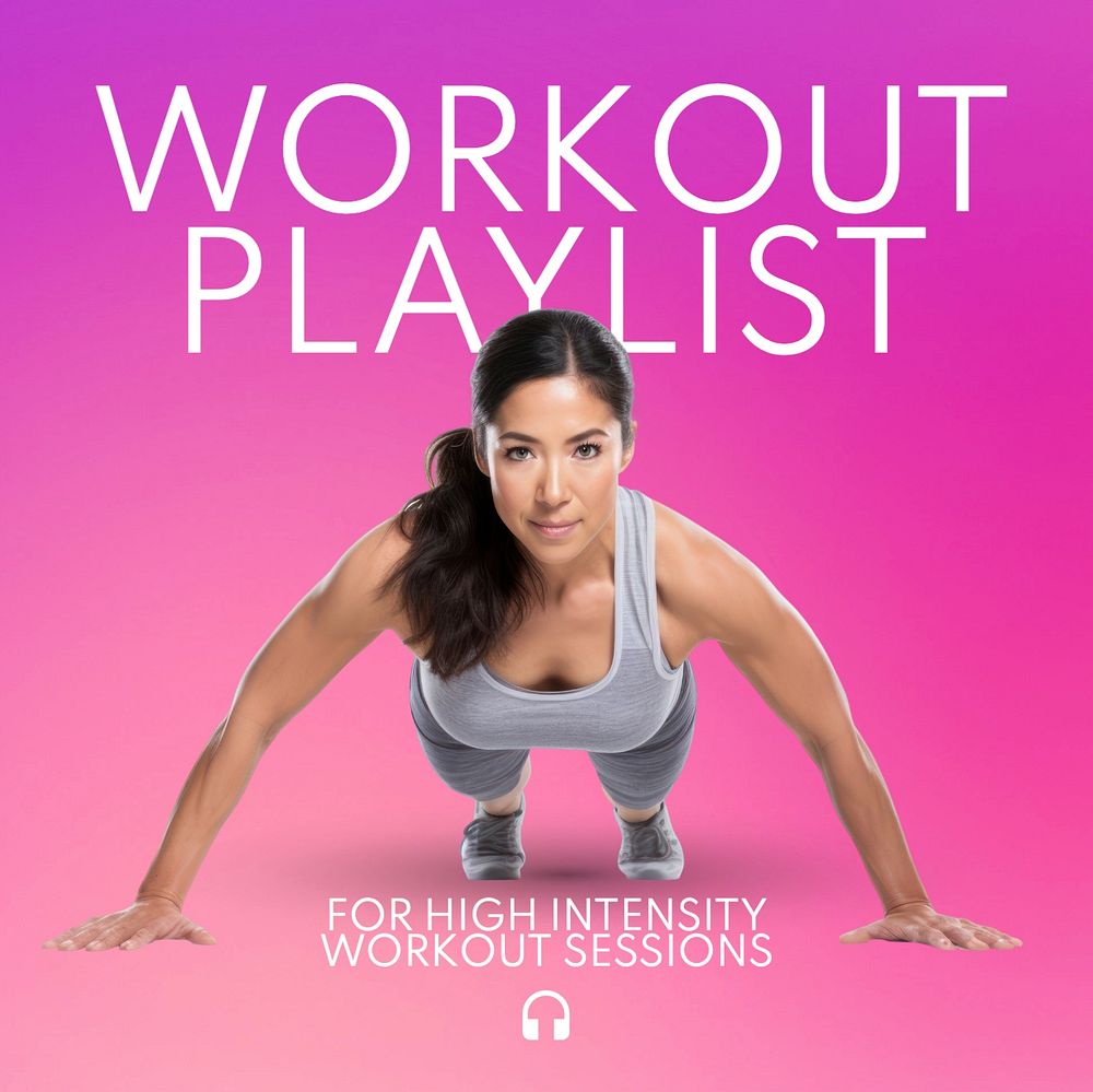 Workout playlist cover template