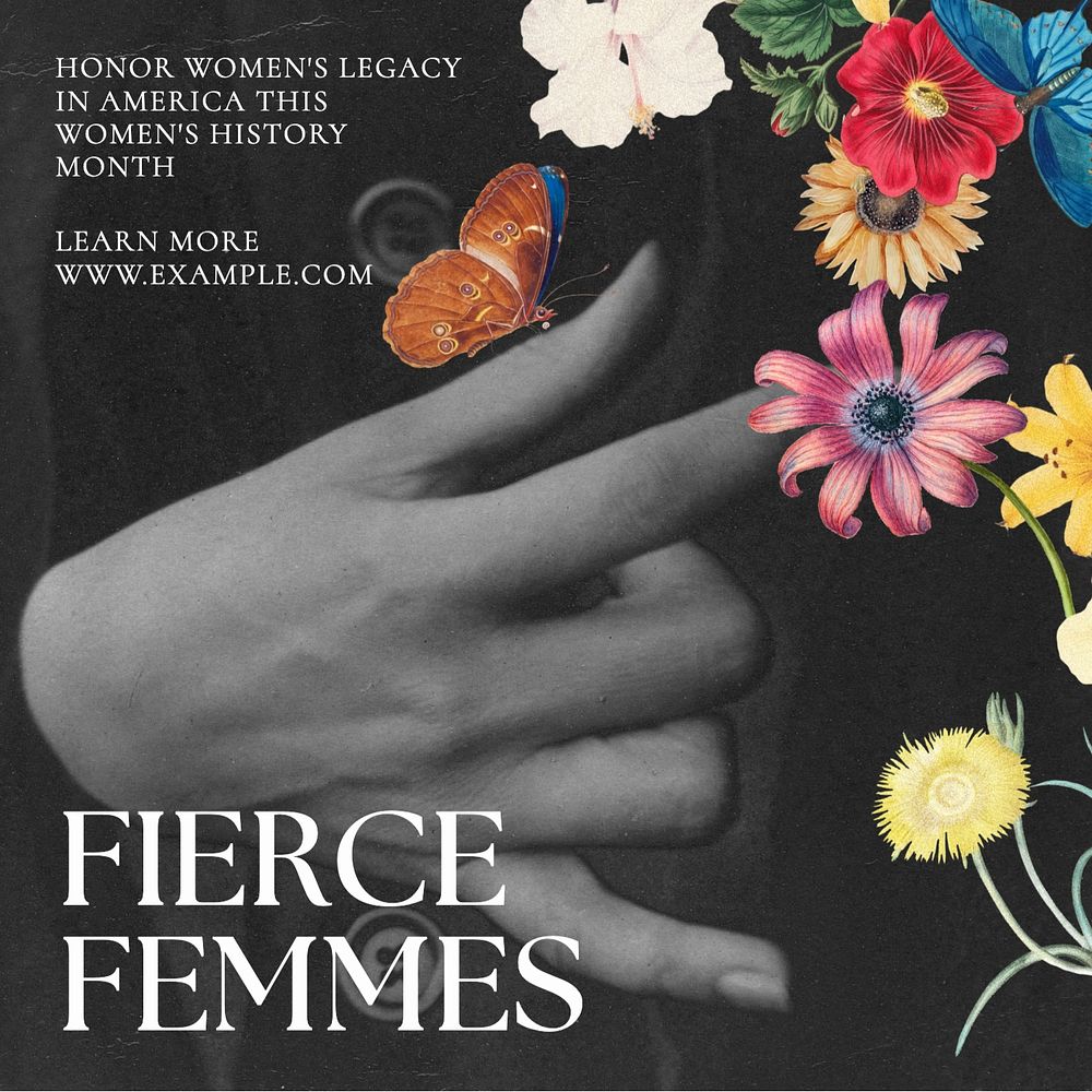 Women's history month Instagram post | Premium Editable Template - rawpixel