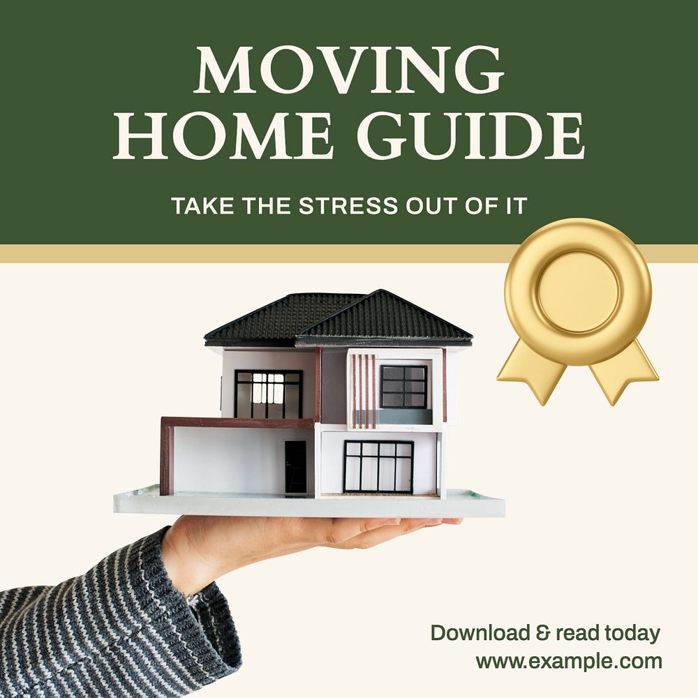 Moving home guide Instagram post template