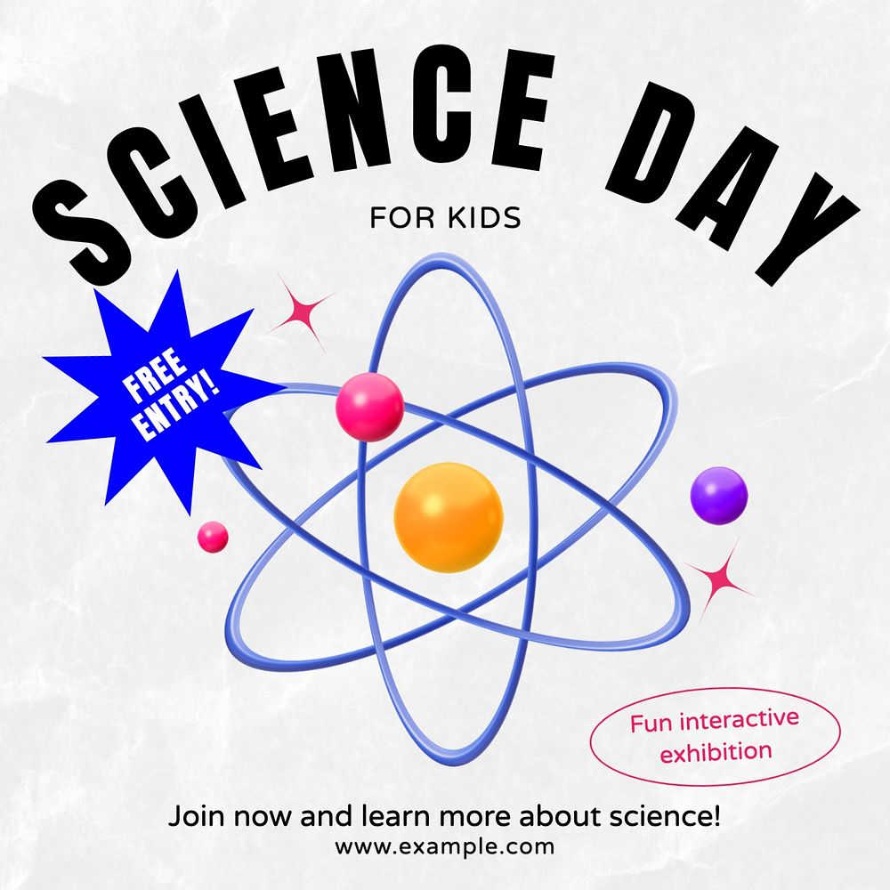 Science day Instagram post template