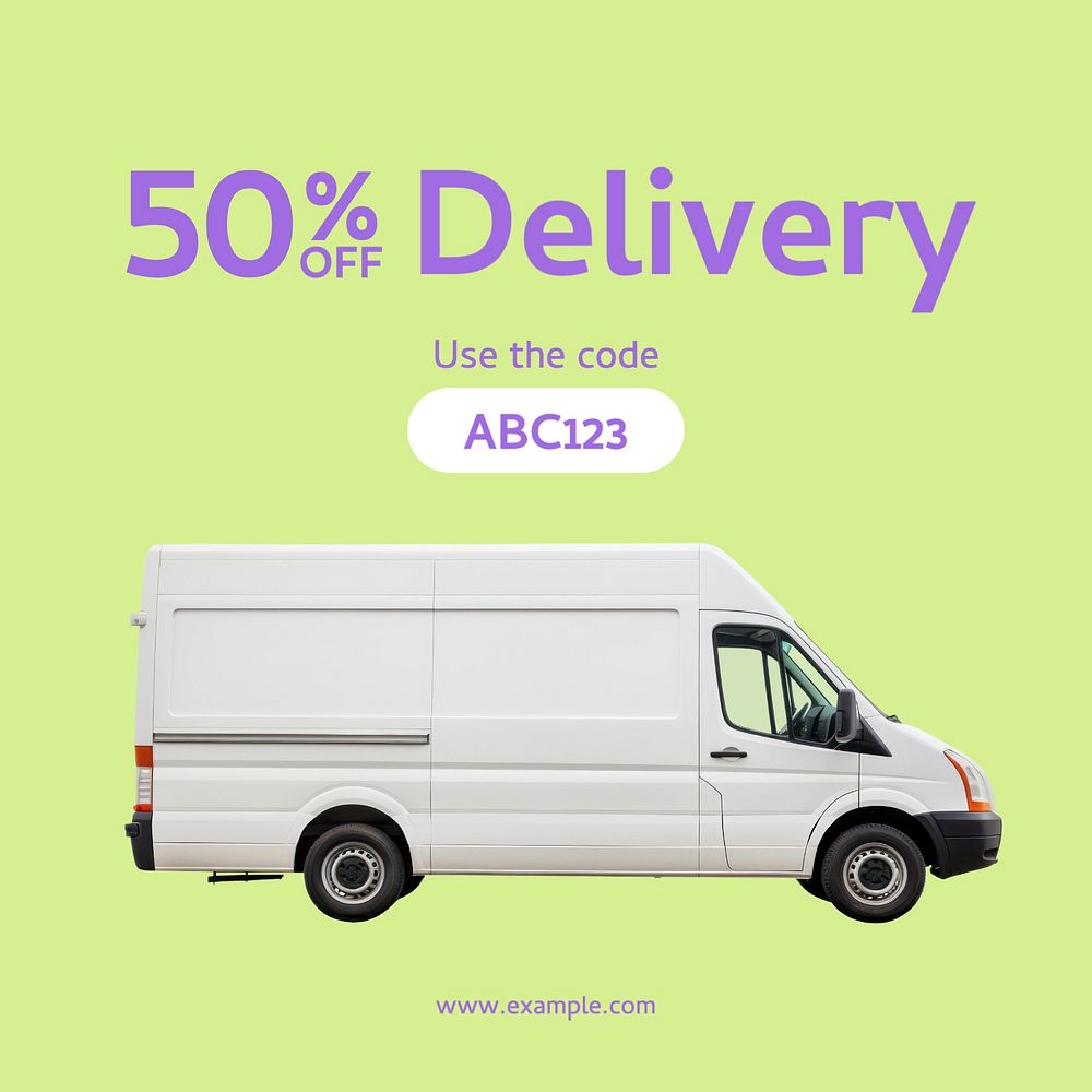 Delivery promotion Instagram post template