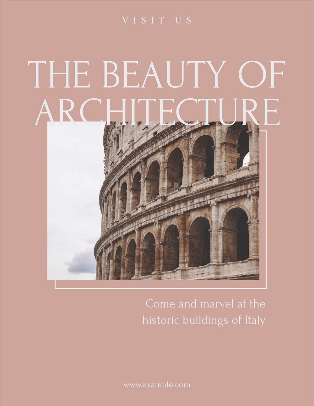 Italian architecture flyer template, editable text & design