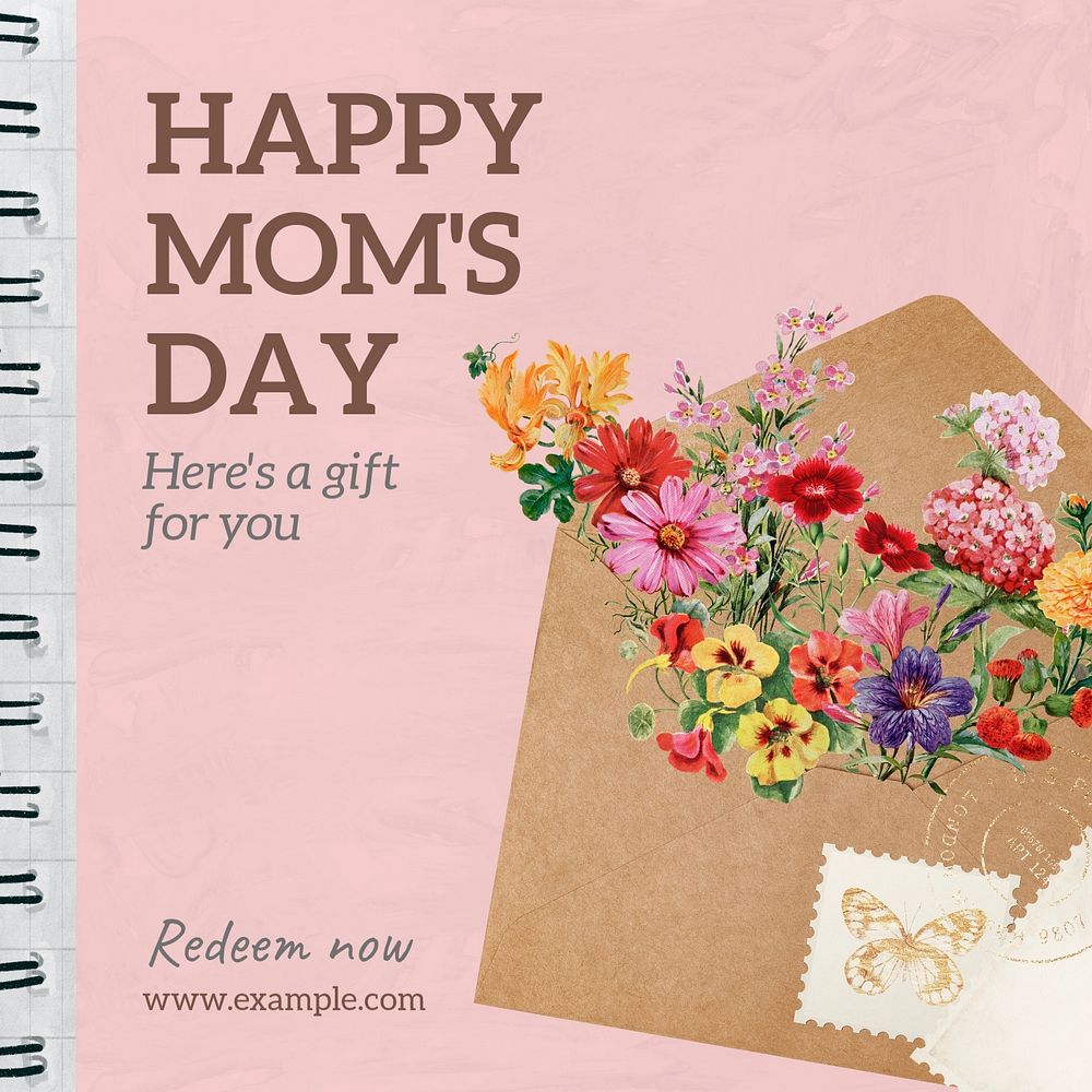 Happy mom's day  Instagram post template, editable text