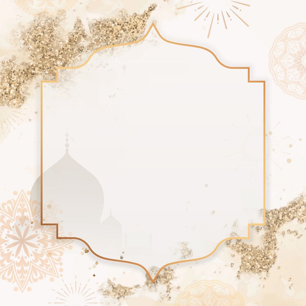 Beige mandala frame background, Diwali festival