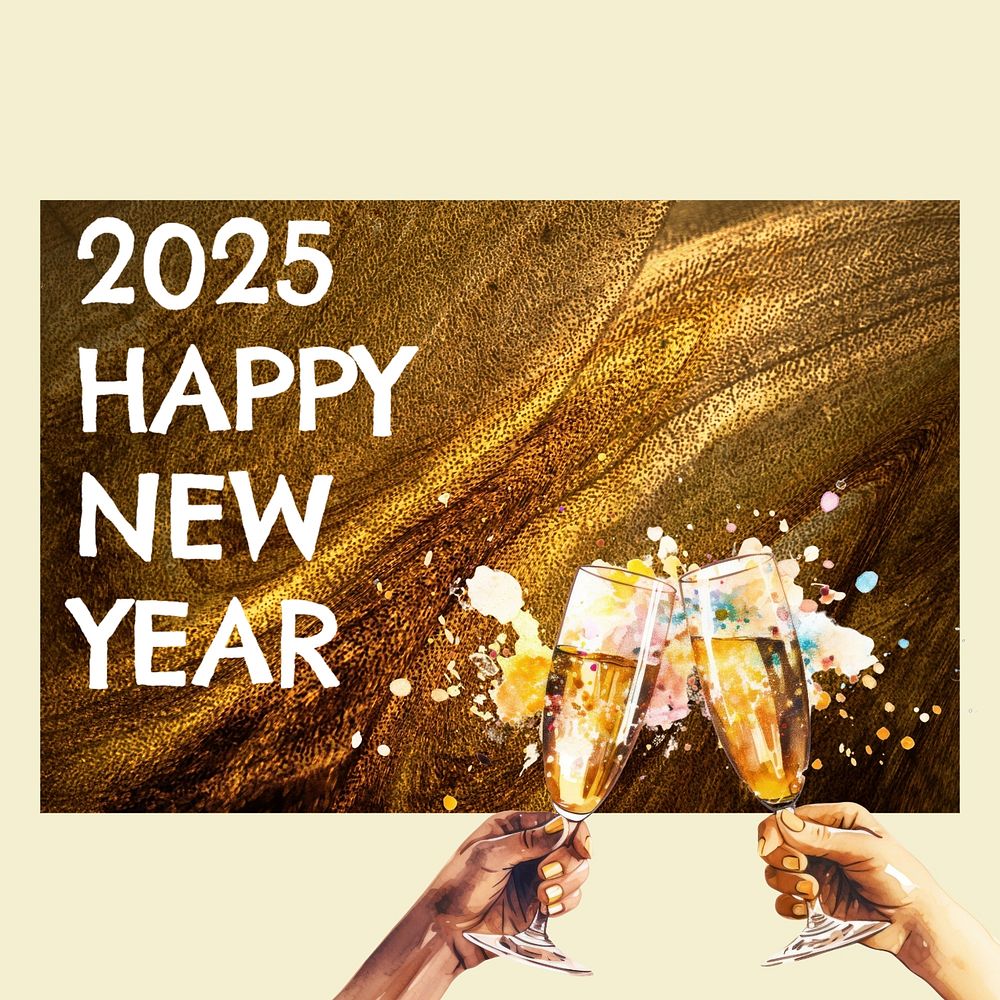 New year 2024 Instagram post template, editable text