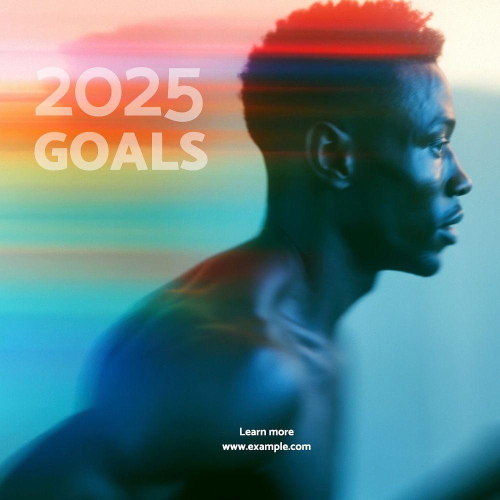 2024 goals Instagram post template