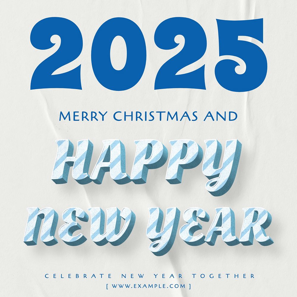 Christmas & new year Instagram post template