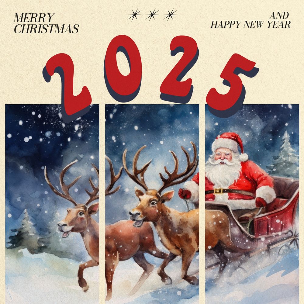 Christmas & new year Instagram post template