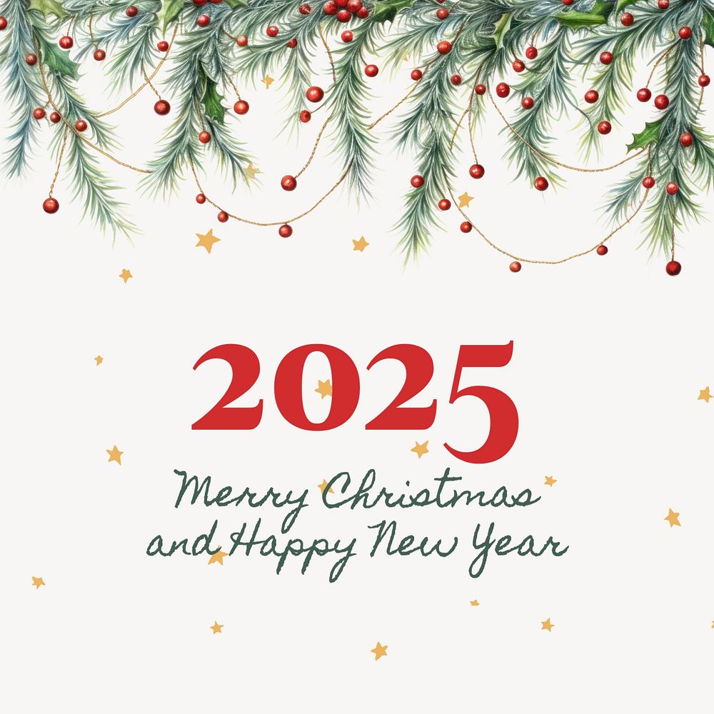 Christmas & new year Instagram post template