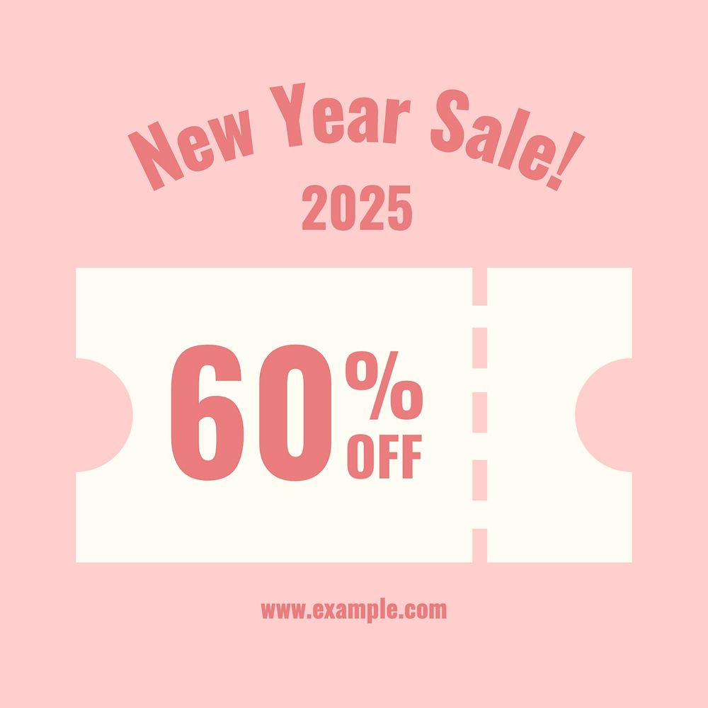 New Year sale Facebook post template