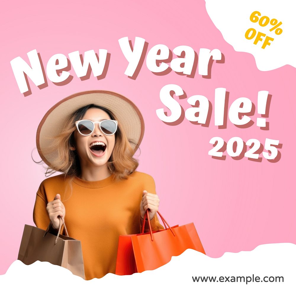 New year sale Instagram post template