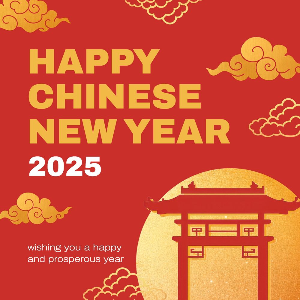 Chinese new year Instagram post template