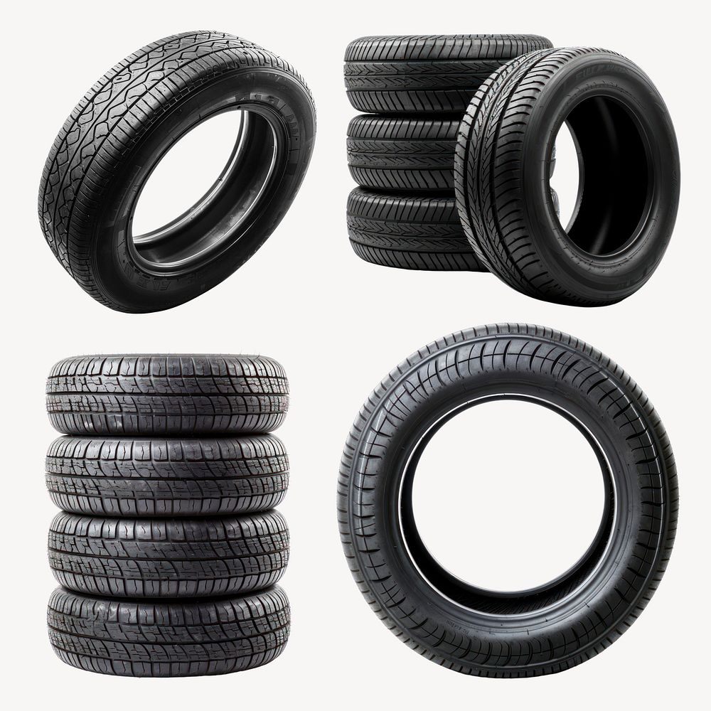 High-quality car tire  set psd