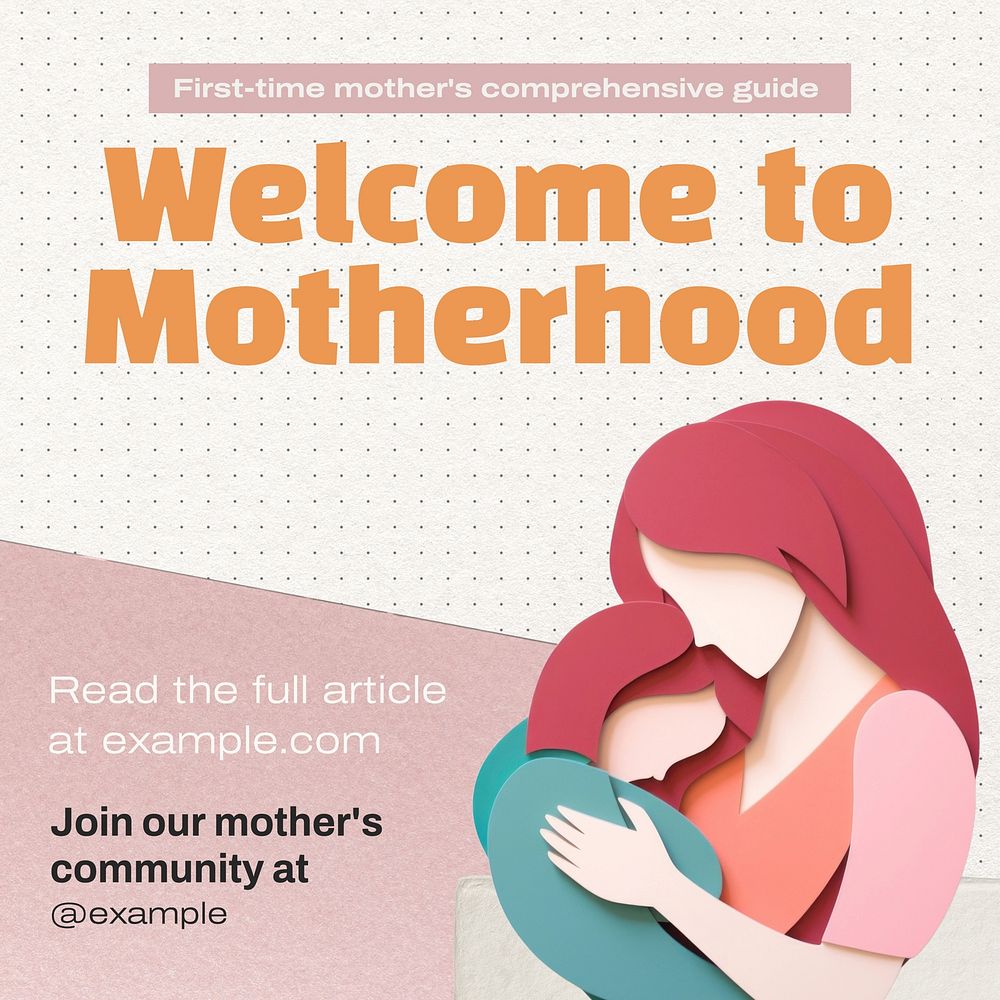 Motherhood community Instagram post template