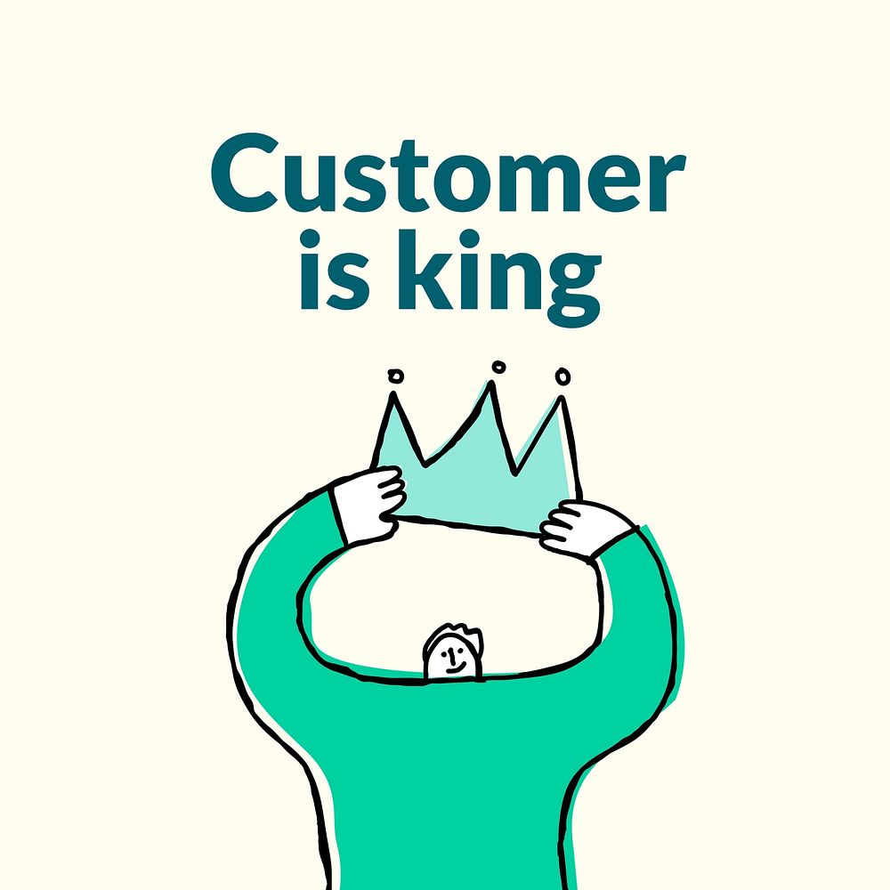 Customer is king Instagram post template
