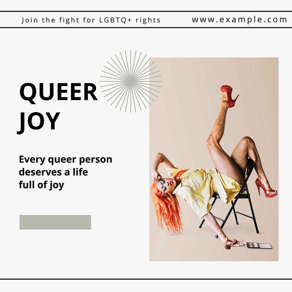 Queer joy Instagram post template