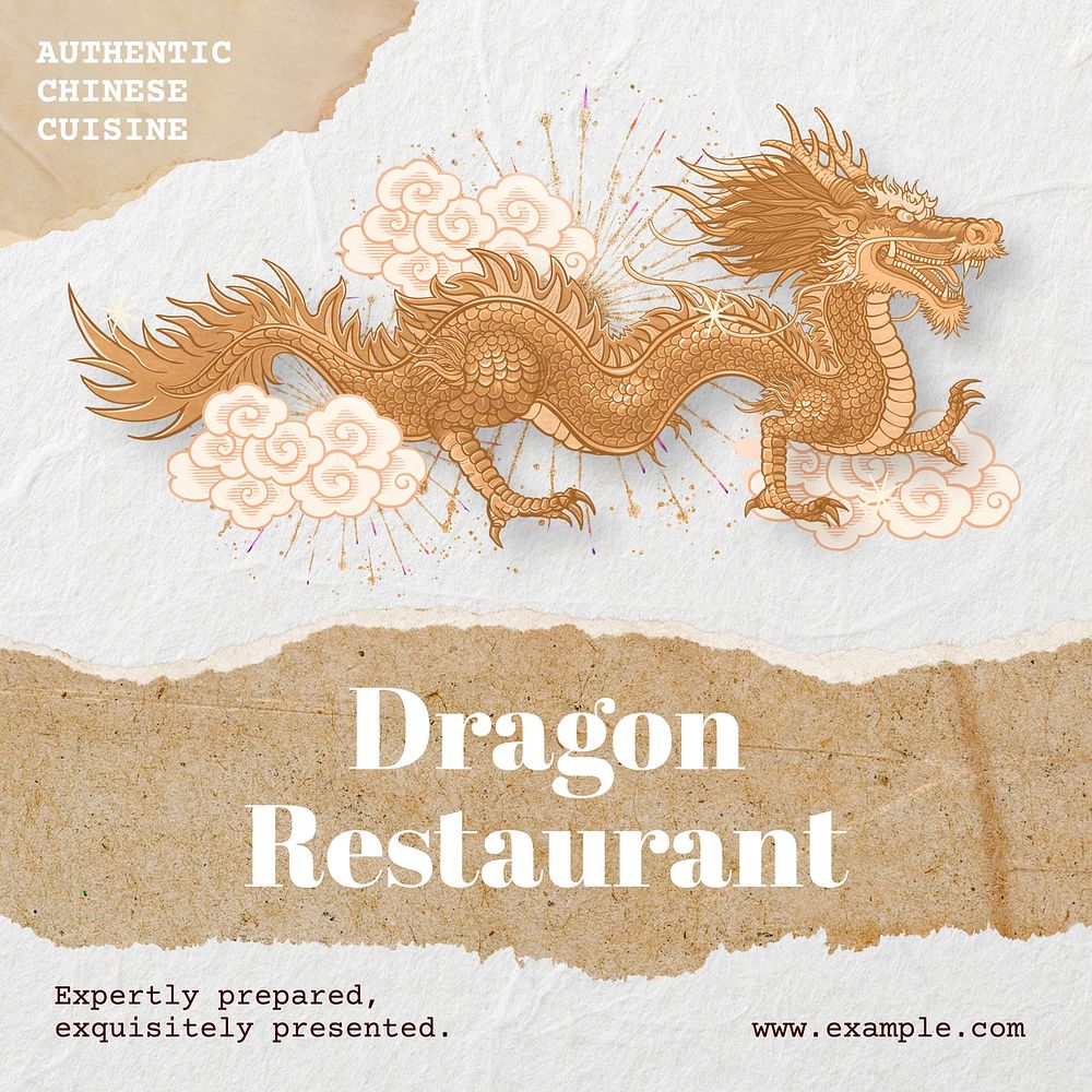 Chinese restaurant Instagram post template