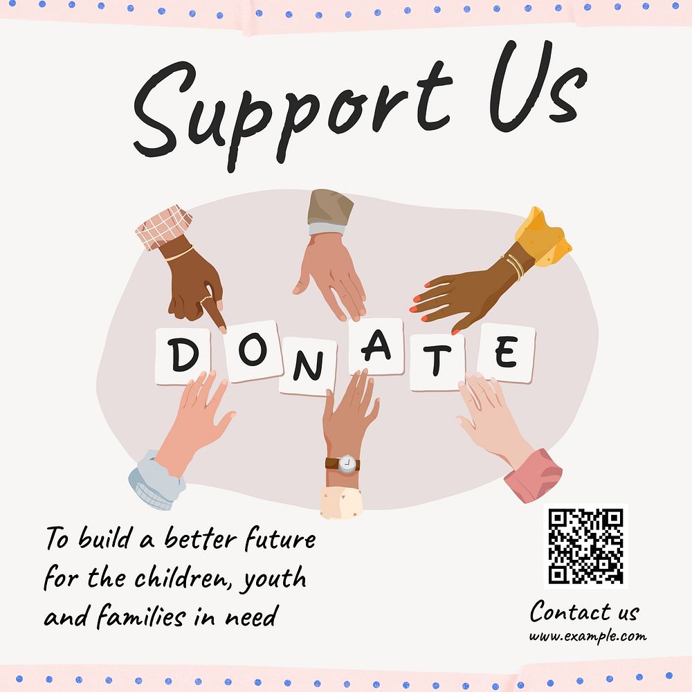 Donation Instagram post template  