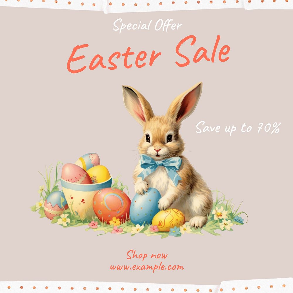 Easter sale Facebook post template