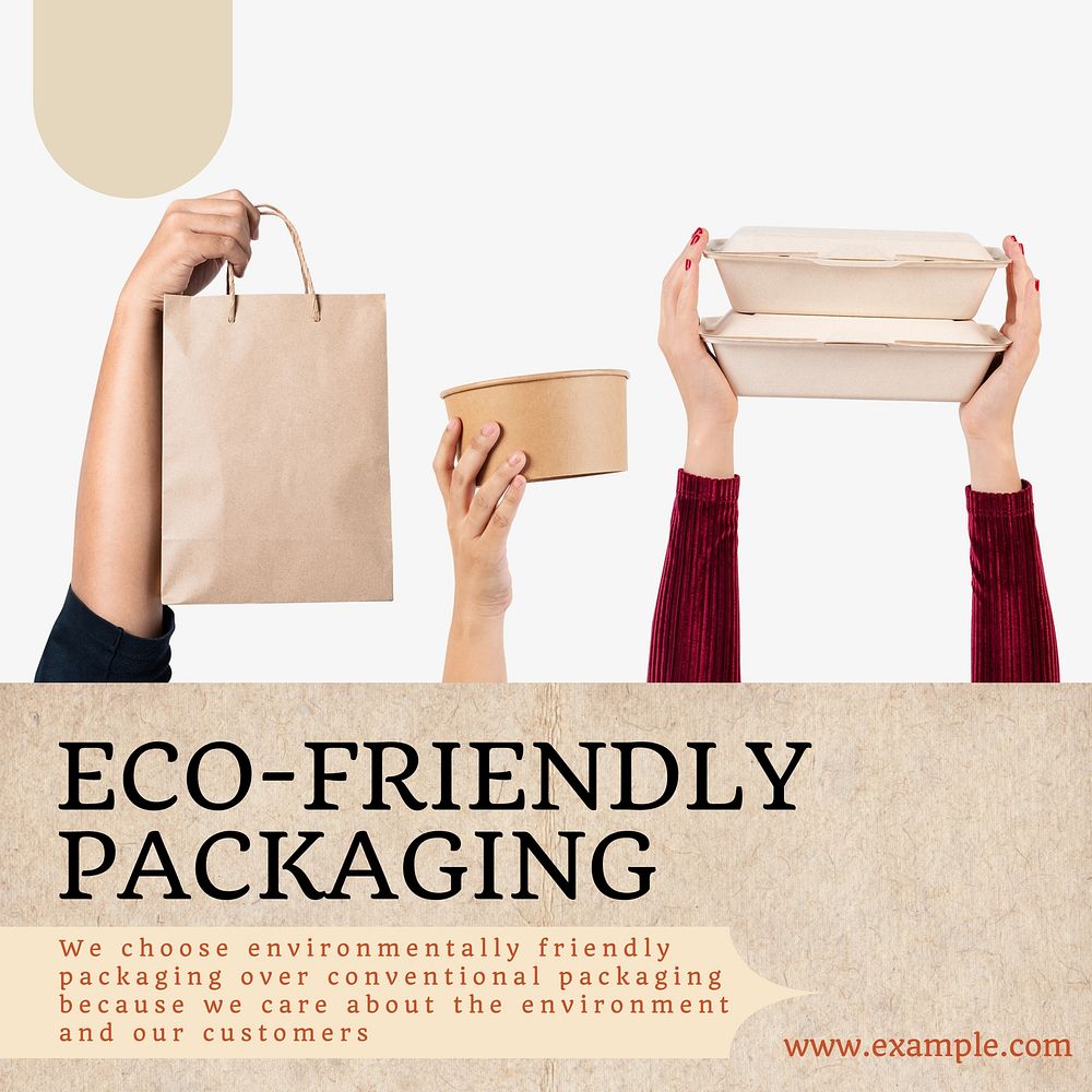 Eco-friendly packaging Instagram post template  