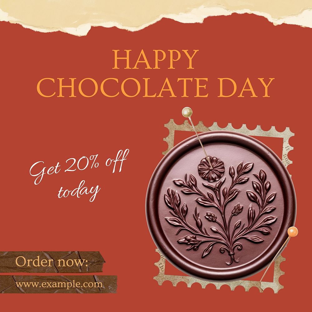 Happy Chocolate Day Instagram post template