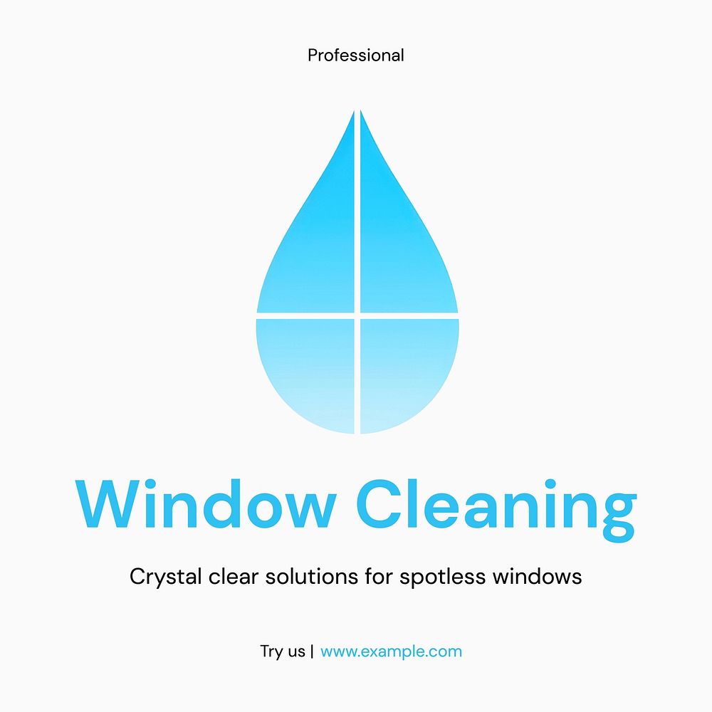 Window cleaning Instagram post template
