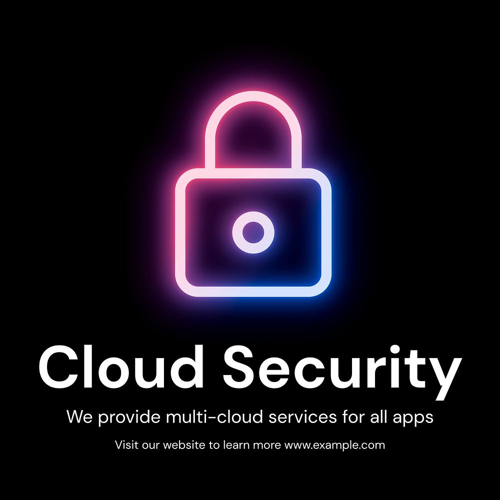 Cloud security Instagram post template