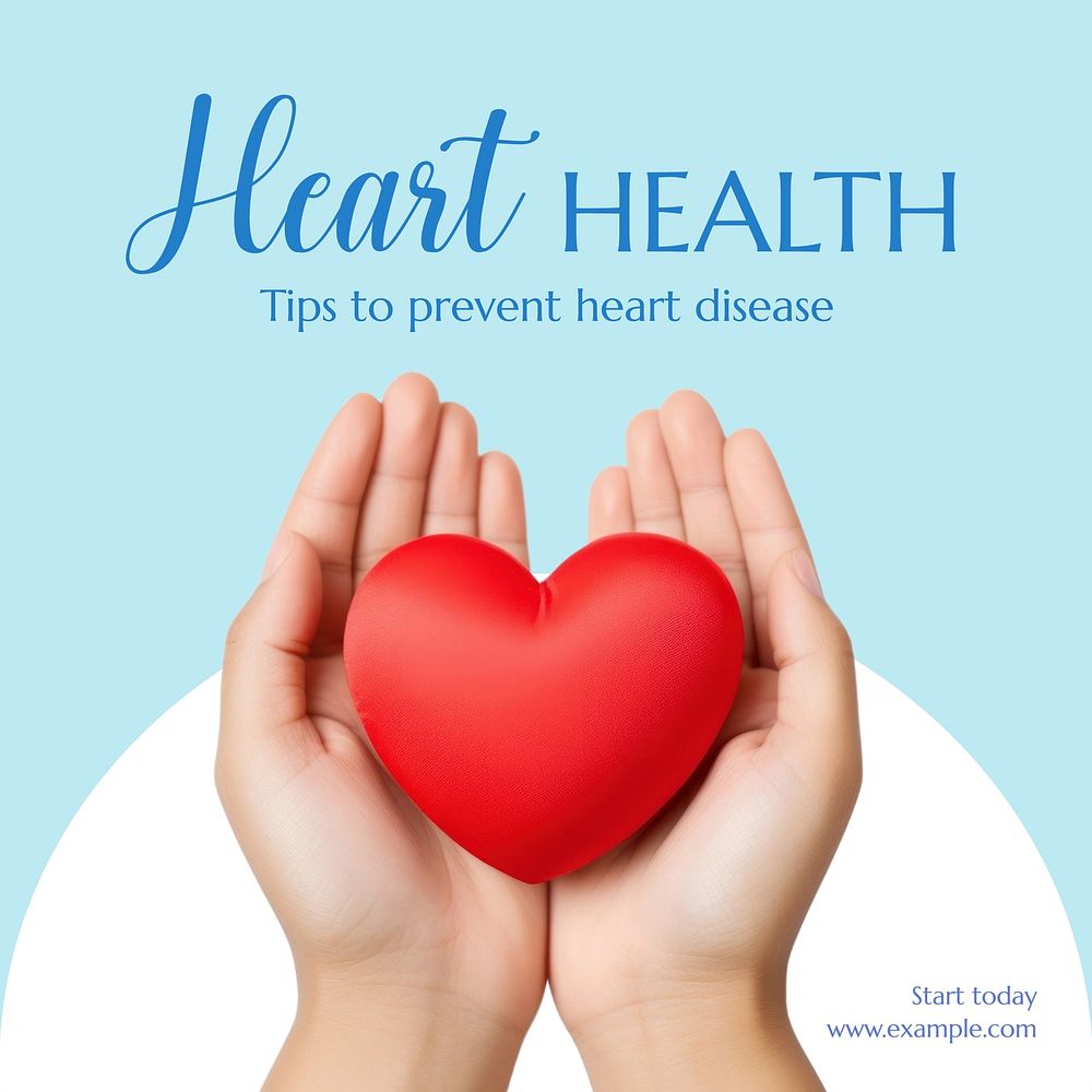 Heart health Instagram post template