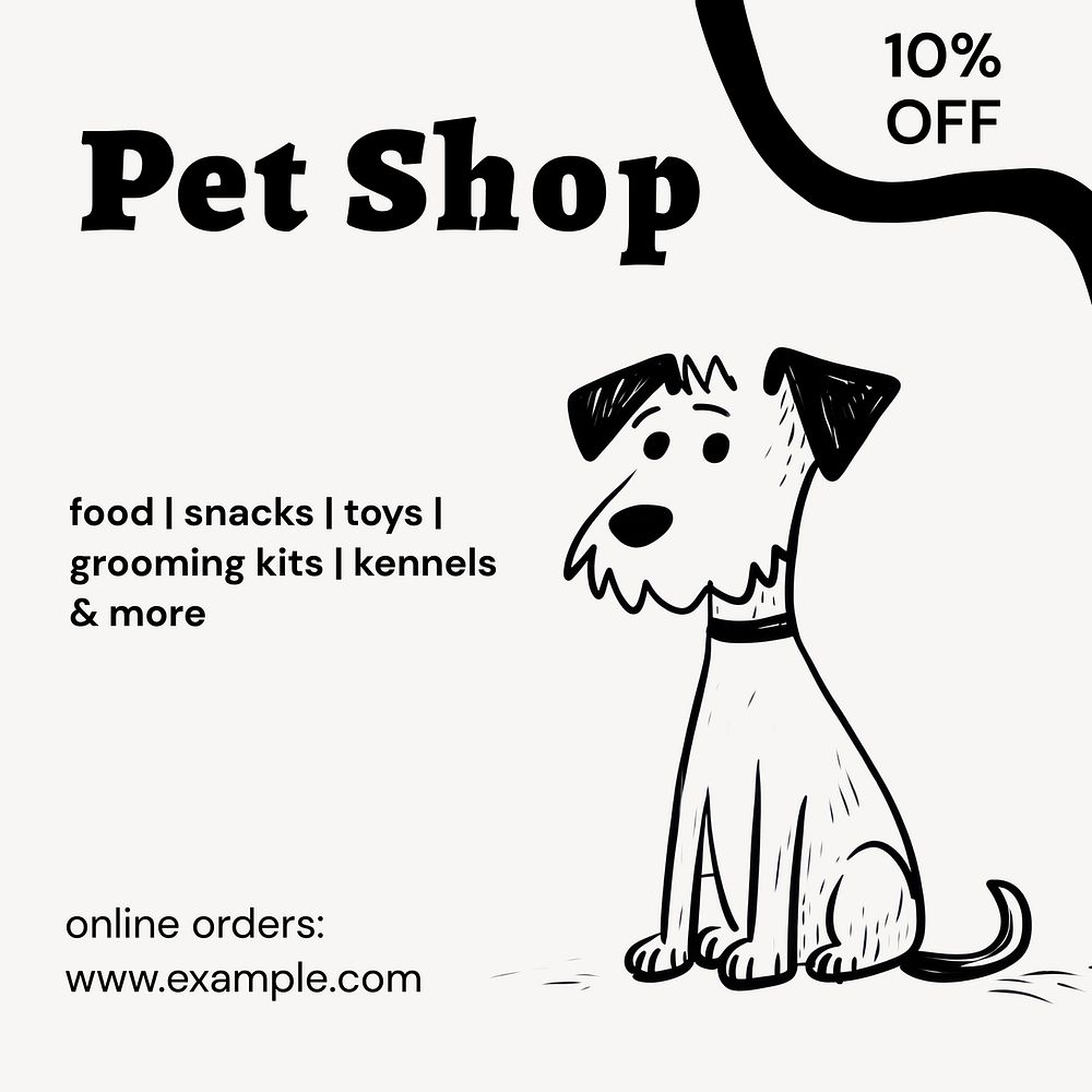 Pet shop Instagram post template
