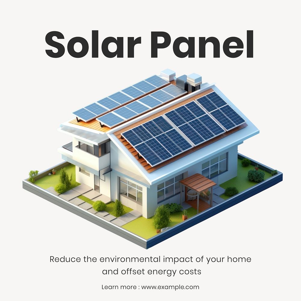 Solar panel Facebook post template