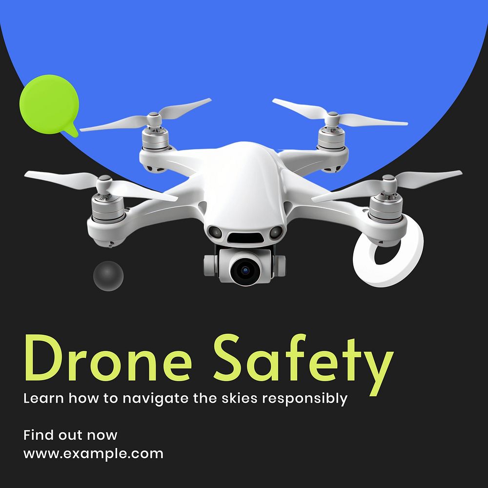 Drone safety Facebook post template