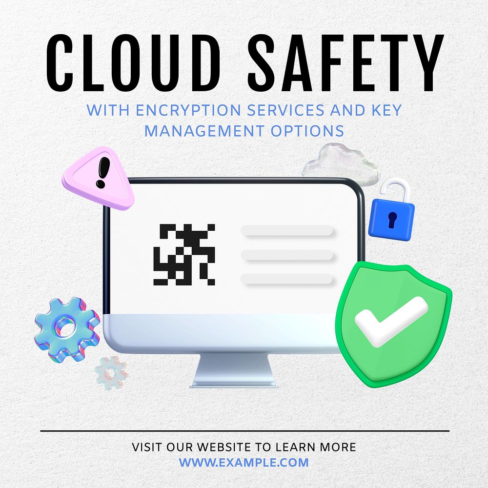 Cloud safety Instagram post template  