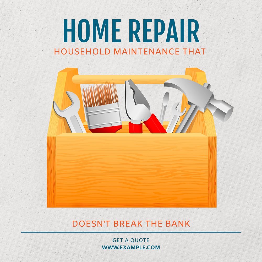 Home repair Facebook post template