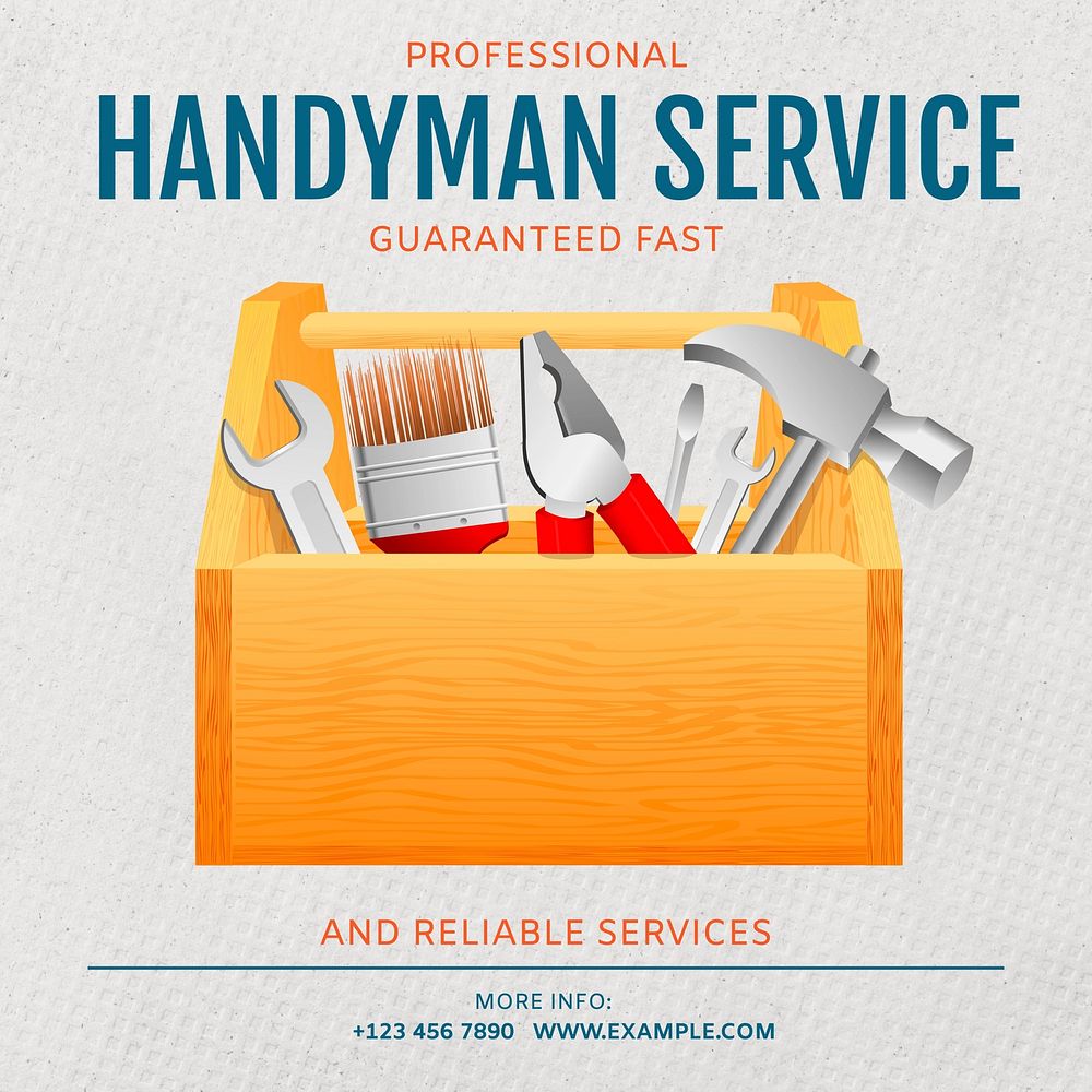 Handyman service Facebook post template