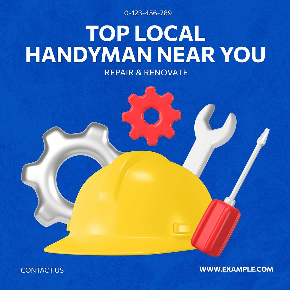 Handyman service Facebook post template
