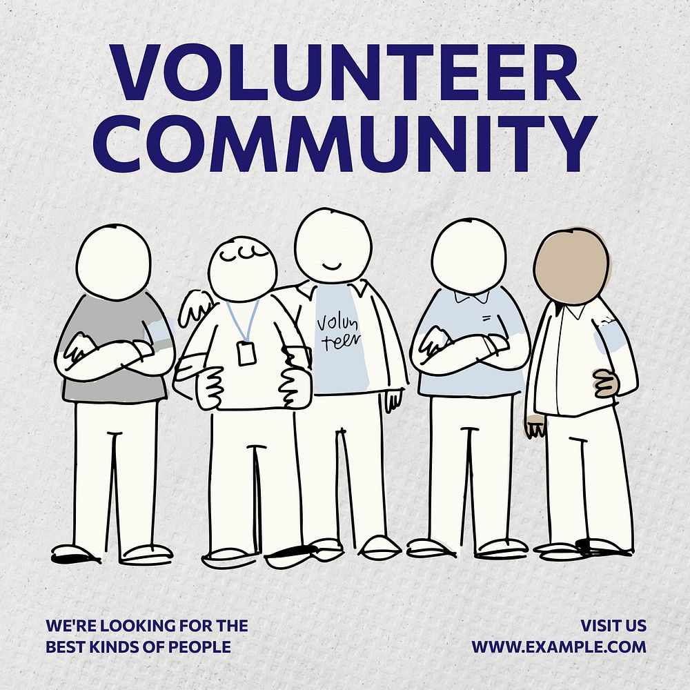Volunteer community Instagram post template