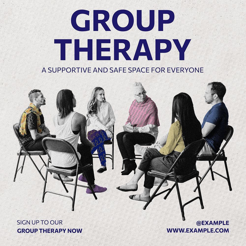 Group therapy Instagram post template