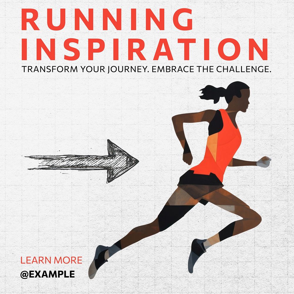 Running inspiration Instagram post template