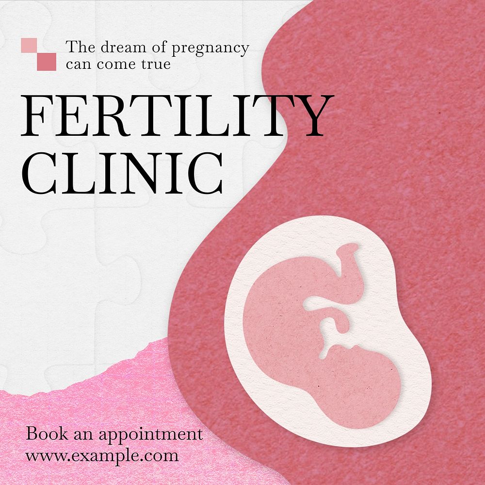 Fertility clinic Instagram post template  