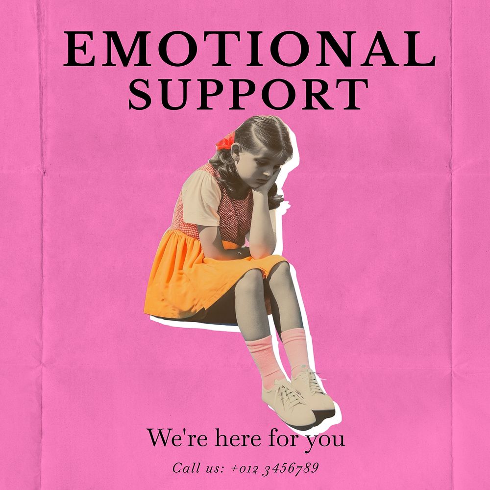 Emotional support Instagram post template