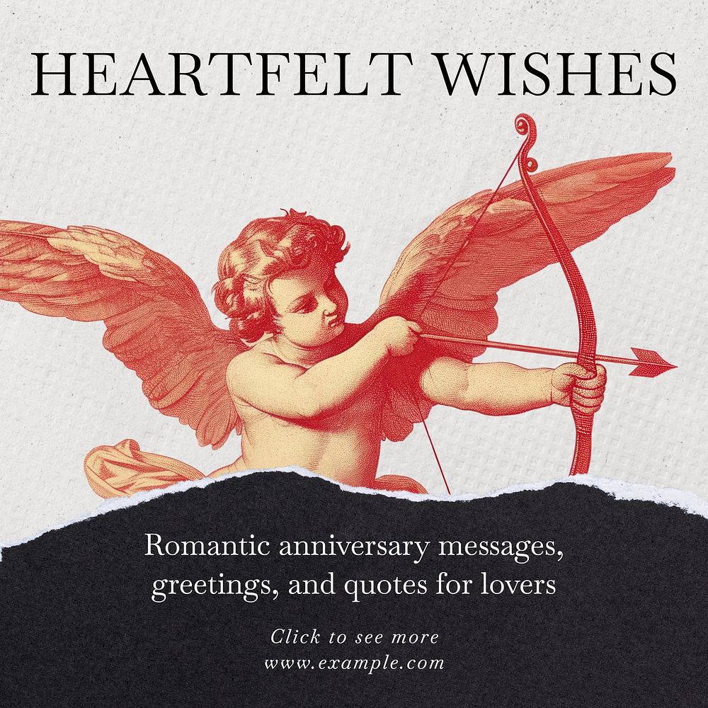 Anniversary wishes Instagram post template
