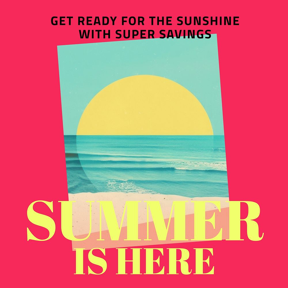 Summer is here Instagram post template