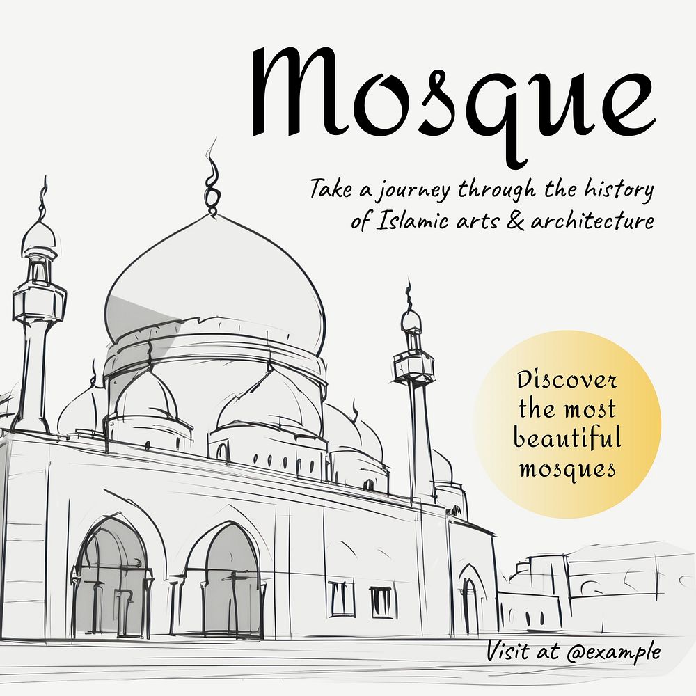 Mosque Instagram post template