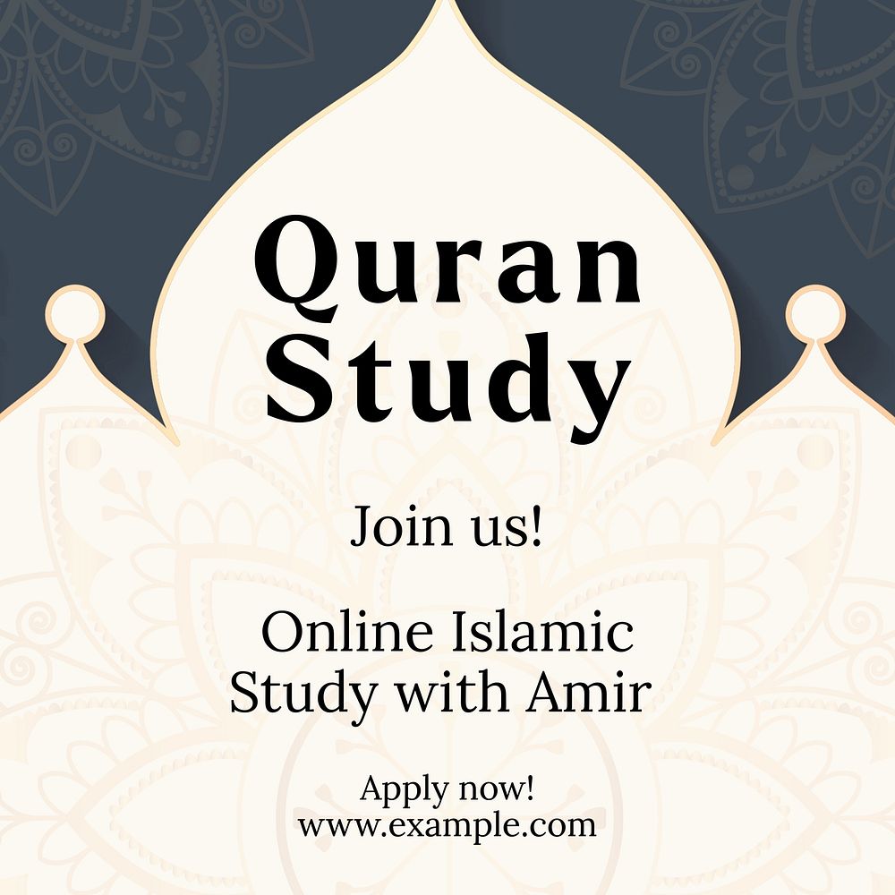 Quran study Instagram post template