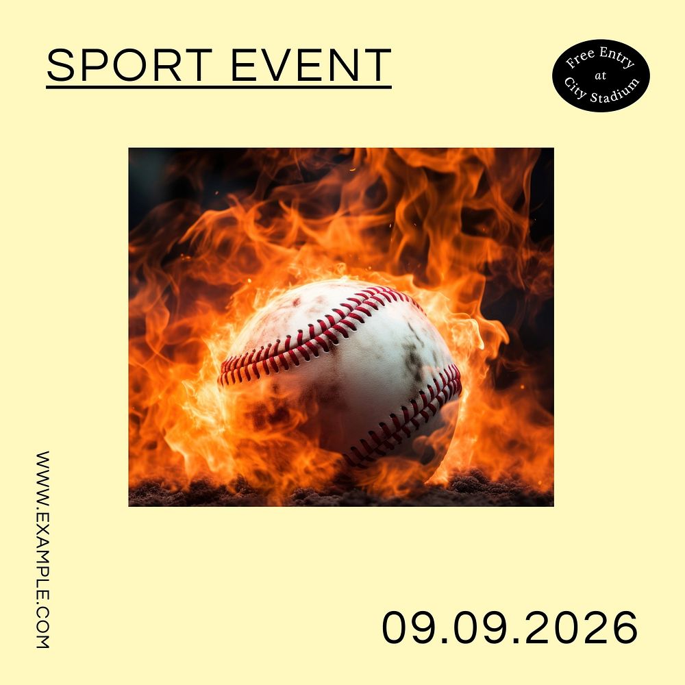 Sport event Instagram post template