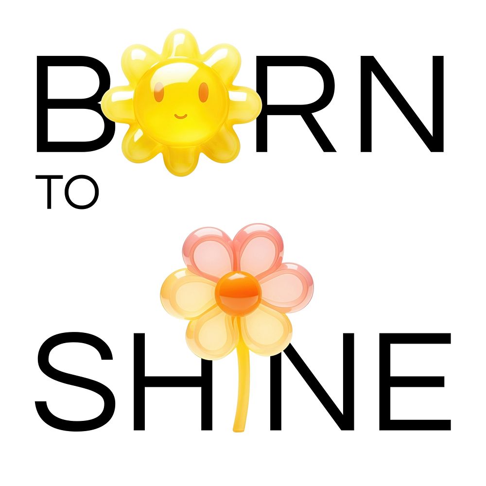 Born to shine quote Instagram post template