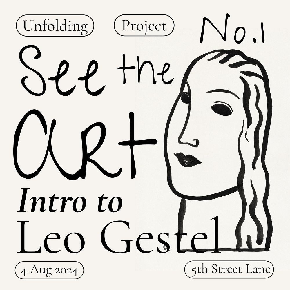 Leo Gestel art  Instagram post template
