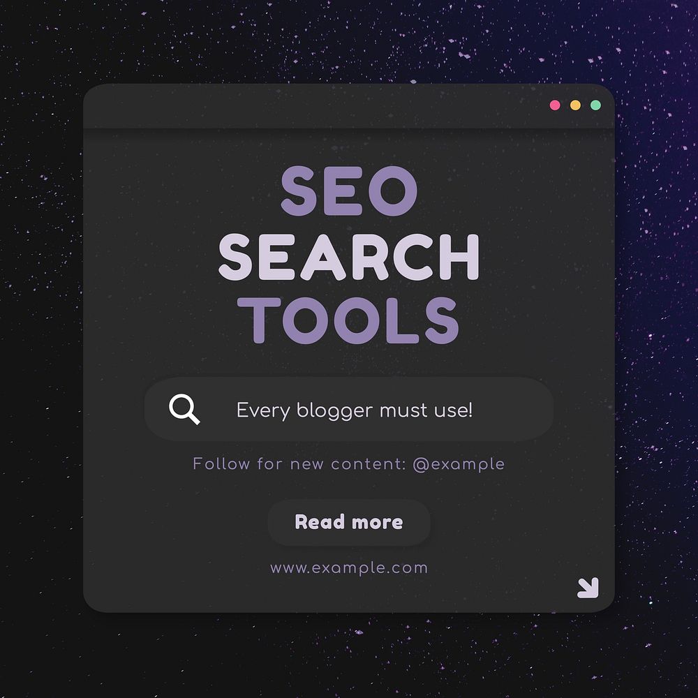 SEO search tools Instagram post template