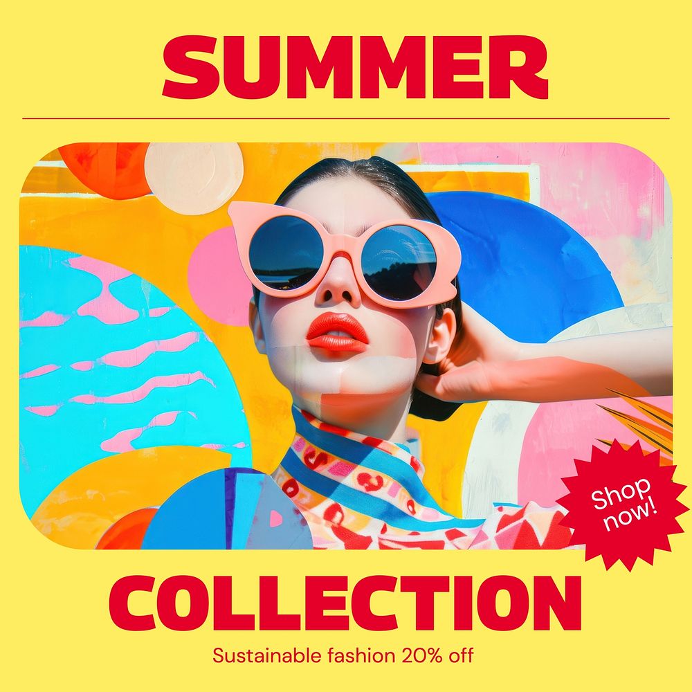 Summer collection Instagram post template